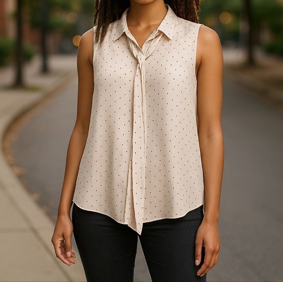 Frame Silk Blouse For Women Size Small Lace Tie Sleeveless Hide Buttons - Picture 1 of 16